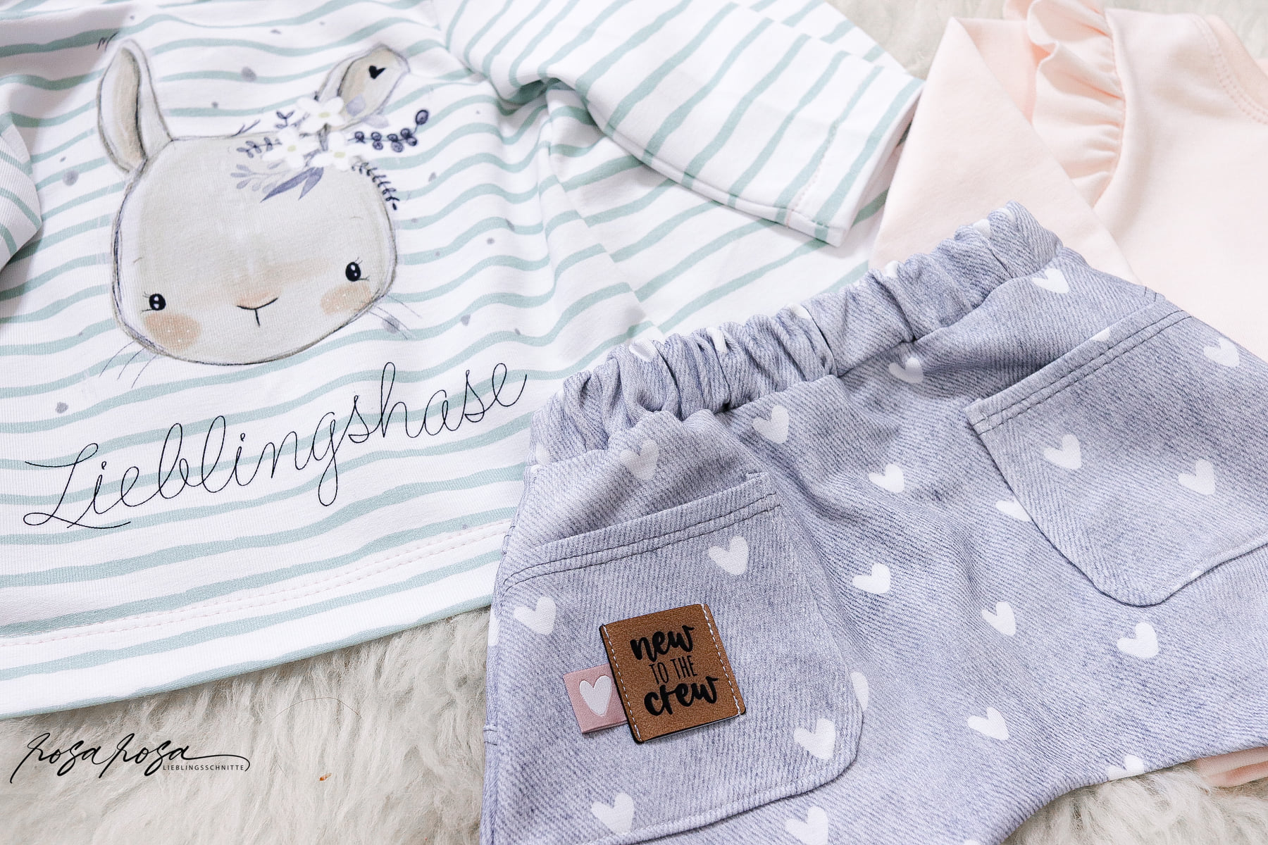 Kunstlederlabel *iron-on - "New to the Crew" – Bild 2