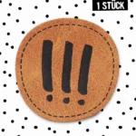 Kunstlederlabel *iron-on - " !!! "