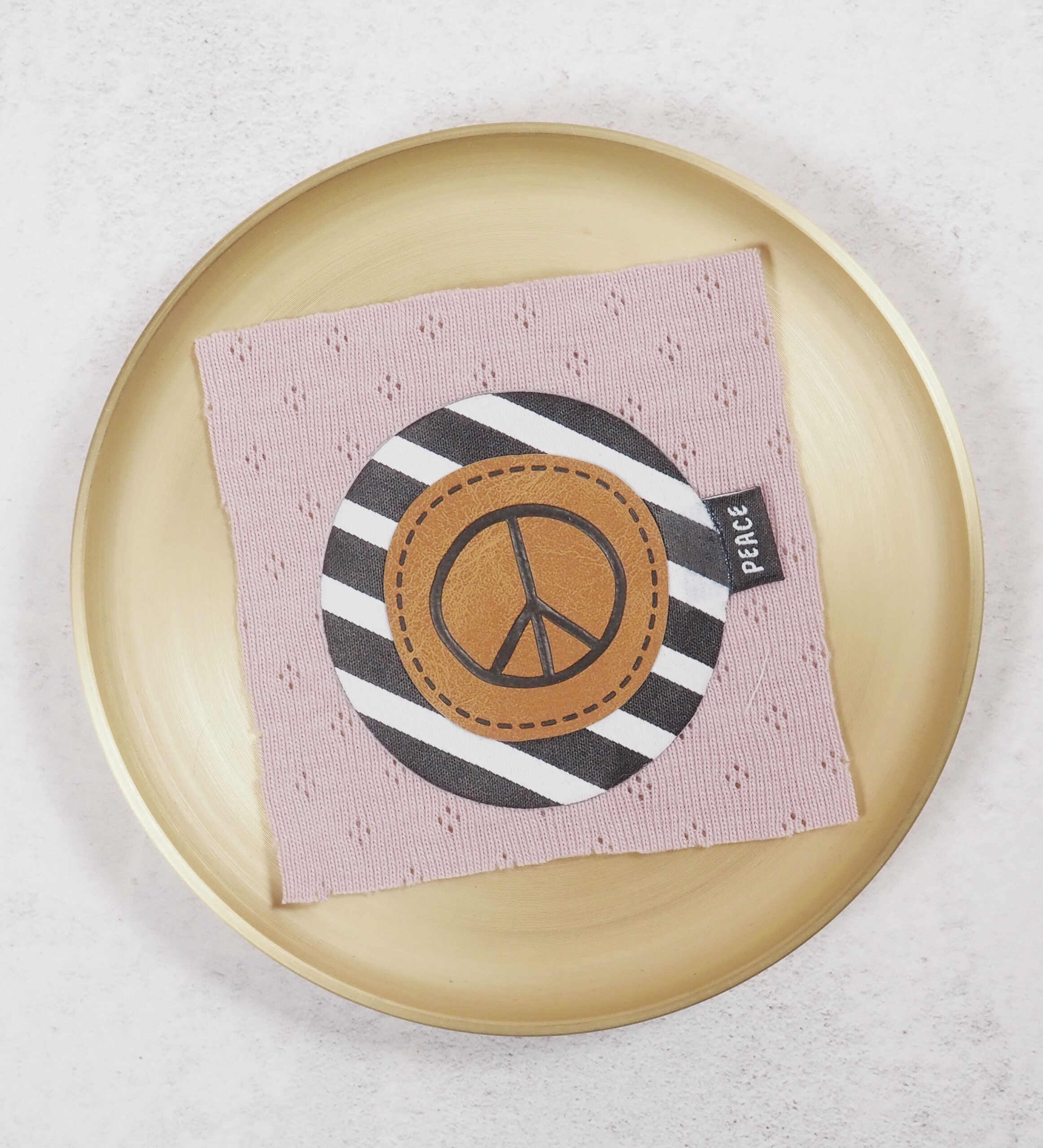 Kunstlederlabel *iron-on - "Peace" – Bild 2