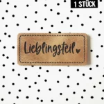 Kunstlederlabel *iron-on - "Lieblingsteil"