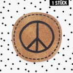 Kunstlederlabel *iron-on - "Peace"