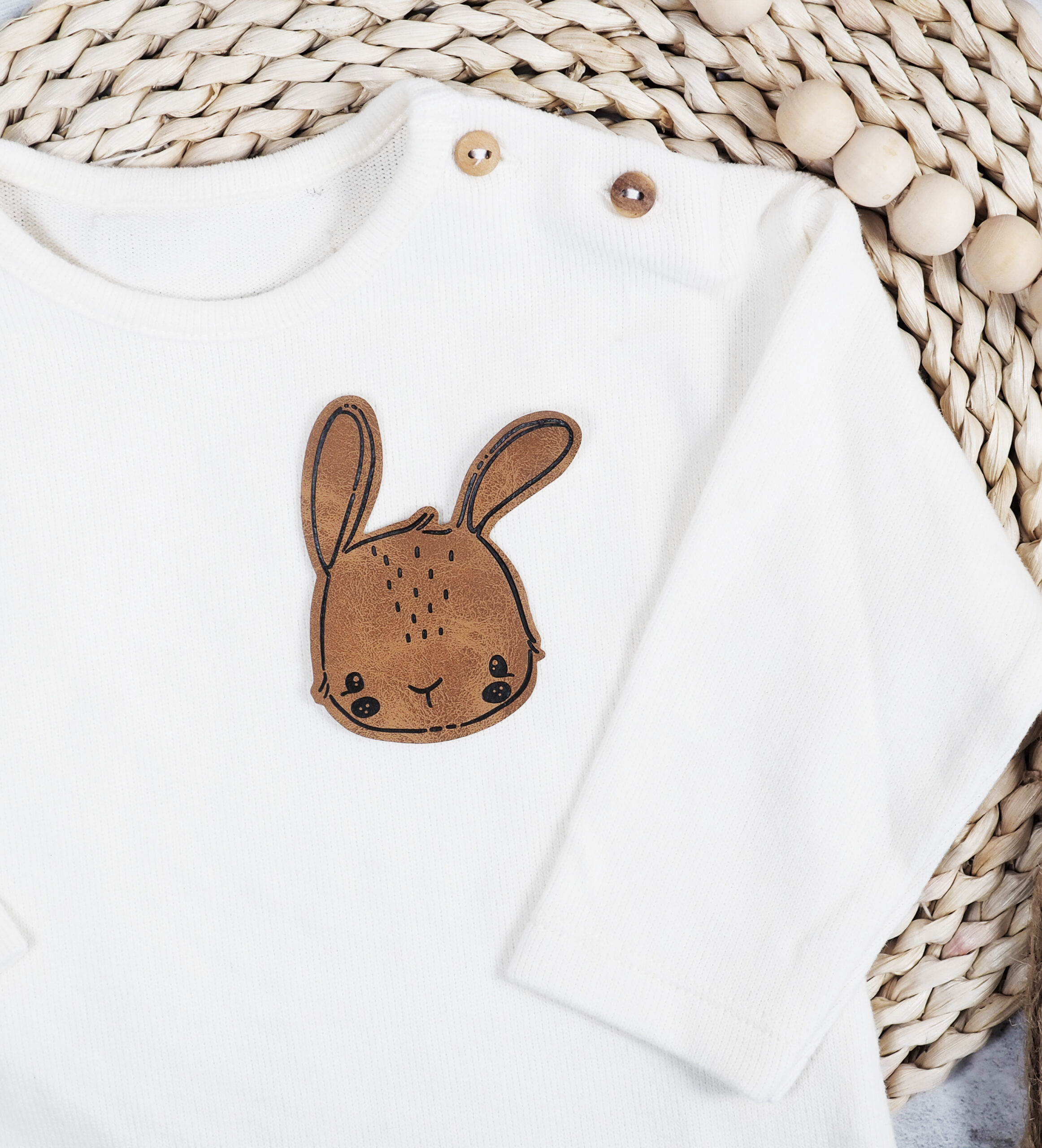 Kunstlederlabel *iron-on - "Häschen Ella" – Bild 2