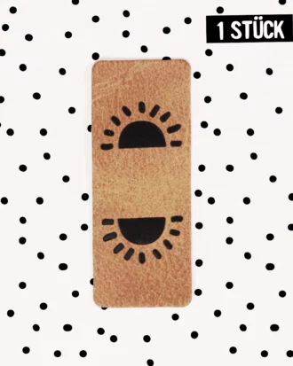 Kunstleder Klapp - Label - "Sonne"