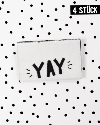 Weblabel "YAY!" x 4 Stück