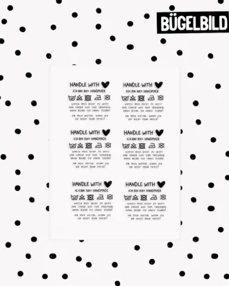 Bügelbild "handle with Love"