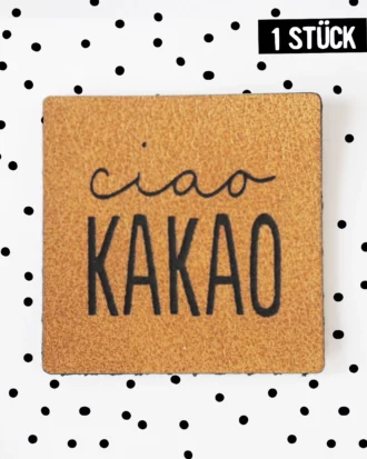 Kunstlederlabel *iron-on - "Ciao Kakao"