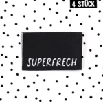 Weblabel "superfrech" x 4 Stück