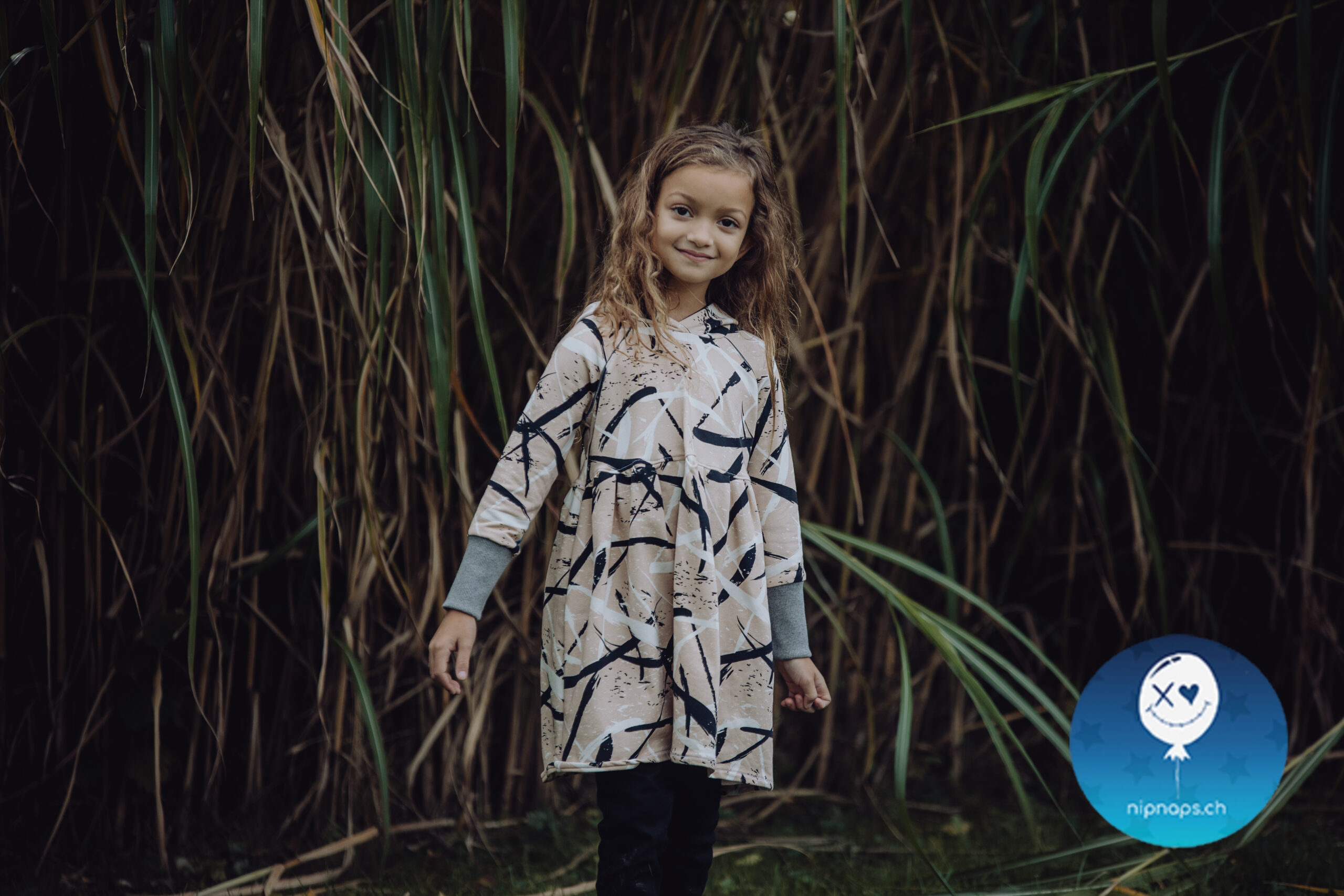 Nipnaps Bio French Terry - Squiggle - Blush – Bild 7