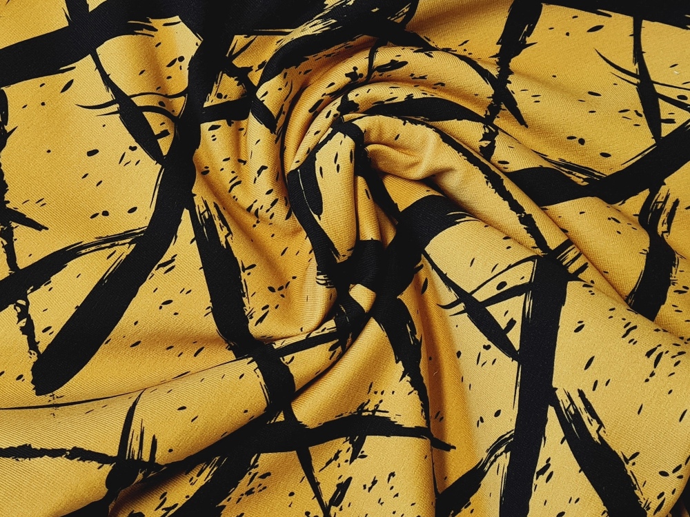 Nipnaps Bio French Terry - Squiggle - Senf – Bild 3