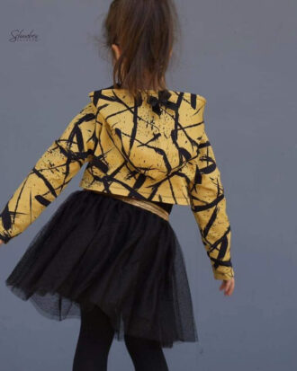 Nipnaps Bio French Terry - Squiggle - Senf