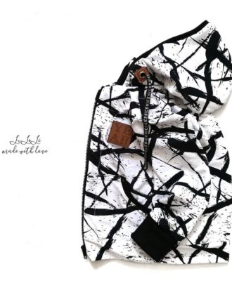 Nipnaps Bio French Terry - Squiggle - Weiss