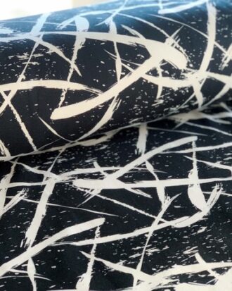 Nipnaps Bio French Terry - Squiggle - Schwarz